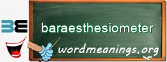 WordMeaning blackboard for baraesthesiometer